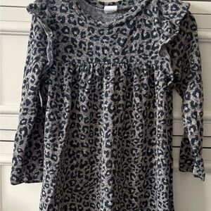 GAP Gray Patterned leopard print Toddler Dress